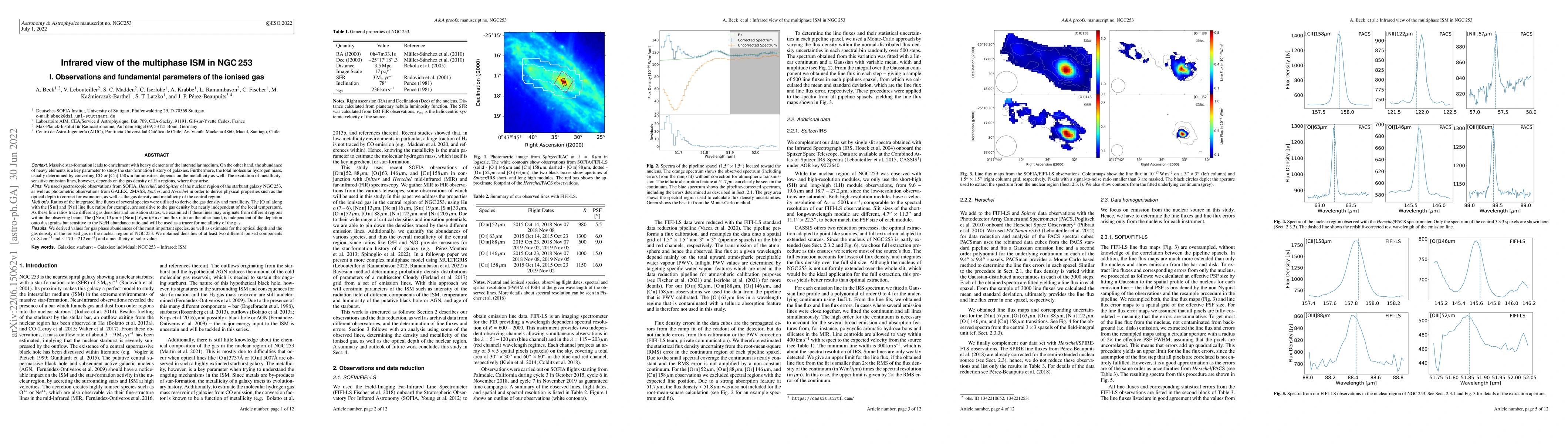Thumbnail for Infrared view of the multiphase ISM in NGC 253 I. Observations and
  fundamental parameters of the ionised gas