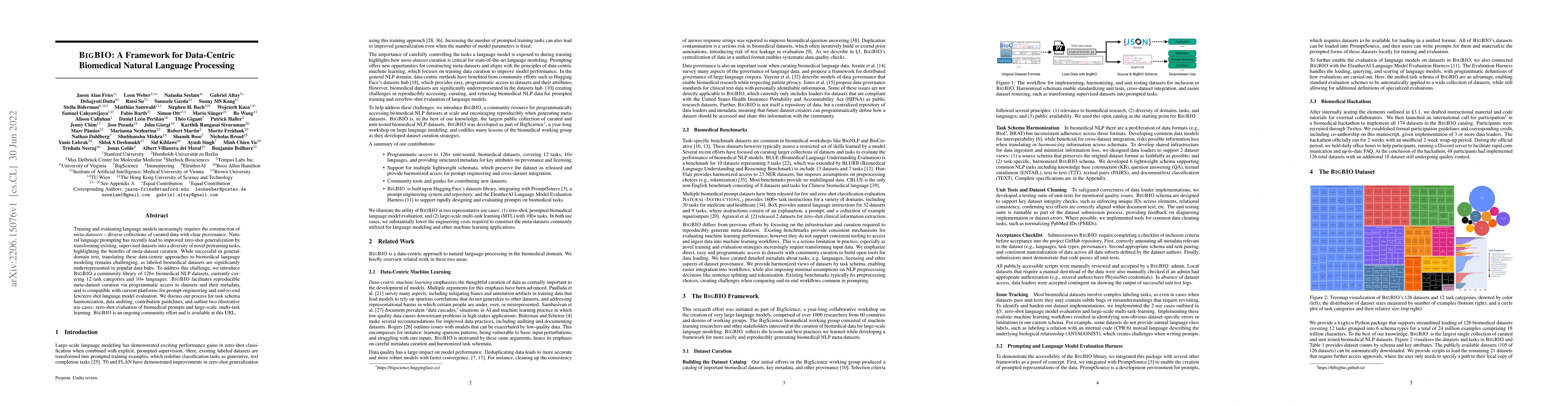 Thumbnail for BigBIO: A Framework for Data-Centric Biomedical Natural Language
  Processing