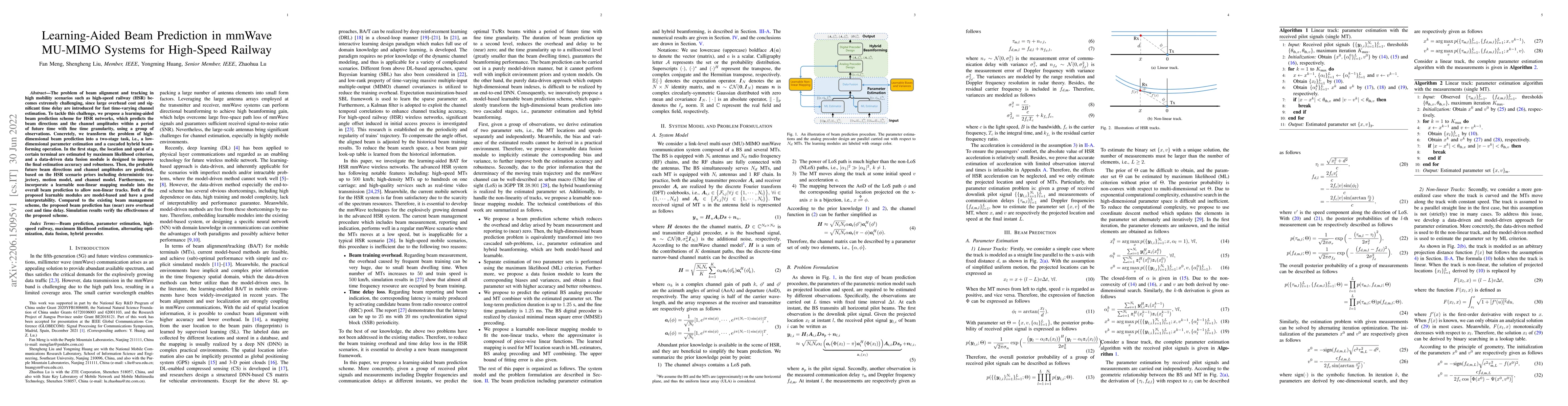 Thumbnail for Learning-Aided Beam Prediction in mmWave MU-MIMO Systems for High-Speed
  Railway