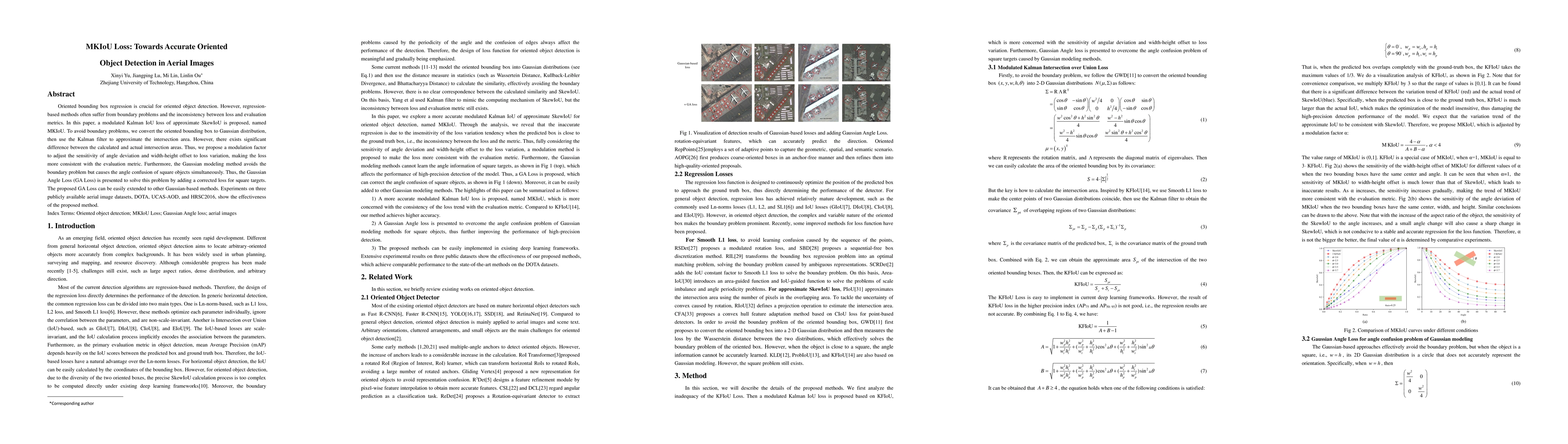 Thumbnail for MKIoU Loss: Towards Accurate Oriented Object Detection in Aerial Images