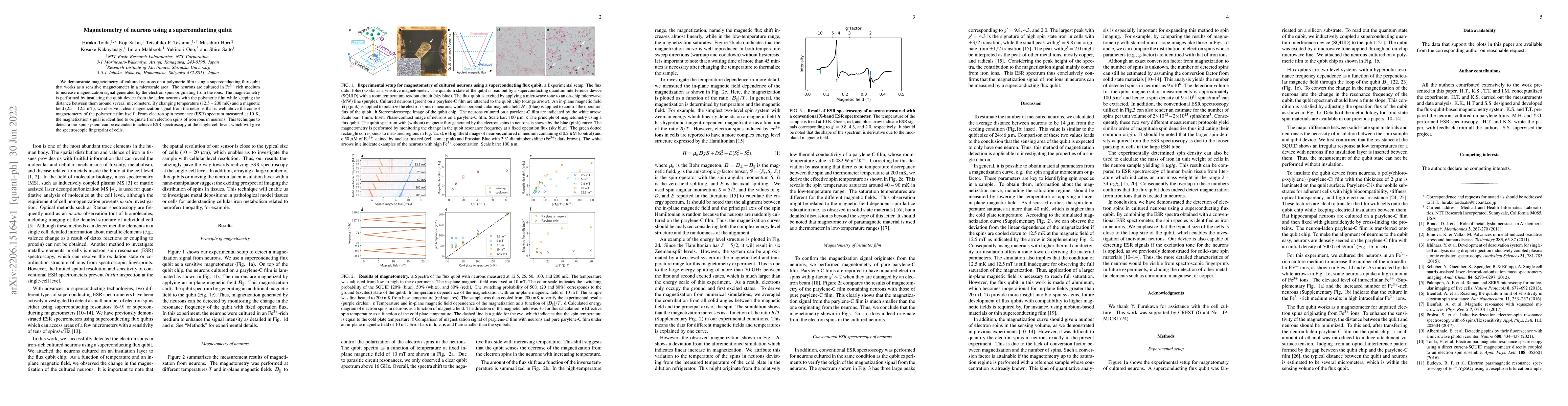 Thumbnail for Magnetometry of neurons using a superconducting qubit