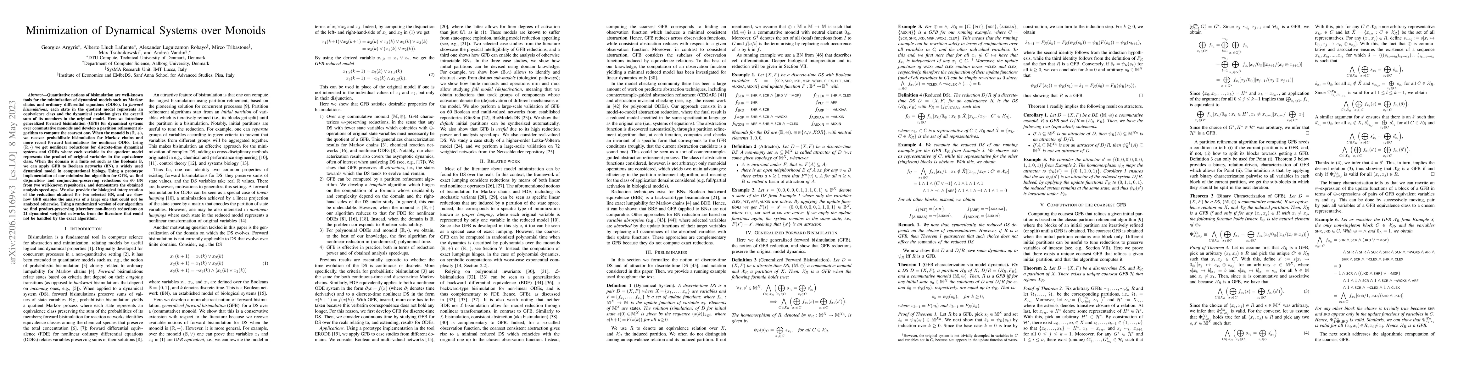 Thumbnail for Minimization of Dynamical Systems over Monoids