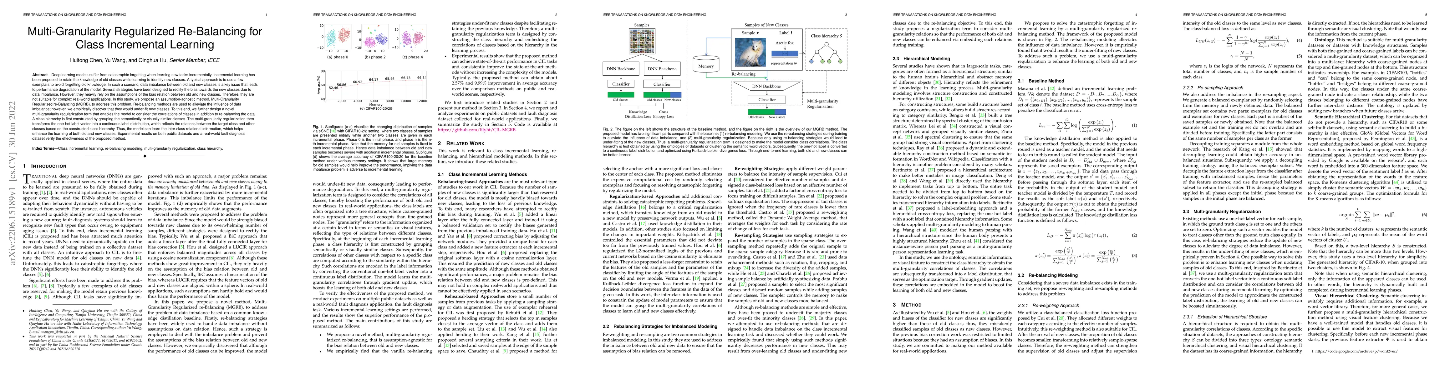 Thumbnail for Multi-Granularity Regularized Re-Balancing for Class Incremental
  Learning
