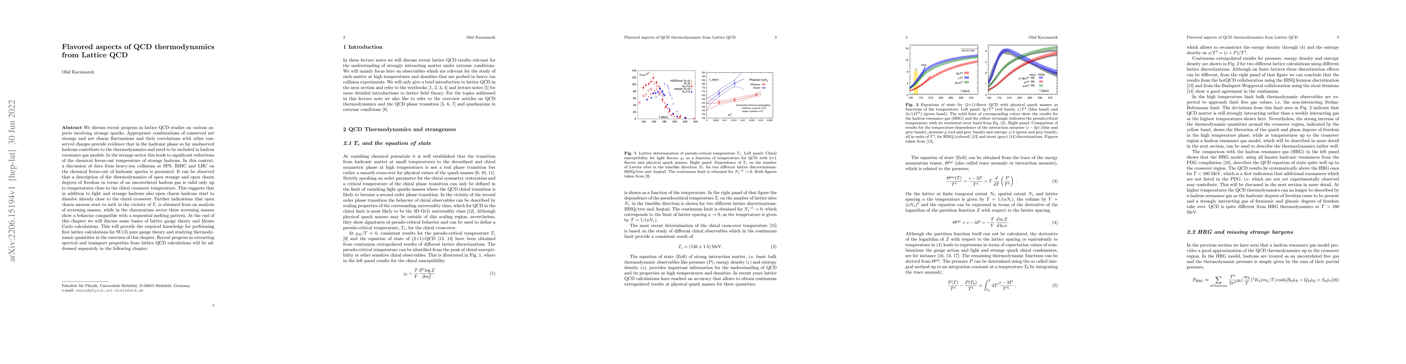 Thumbnail for Flavored aspects of QCD thermodynamics from Lattice QCD