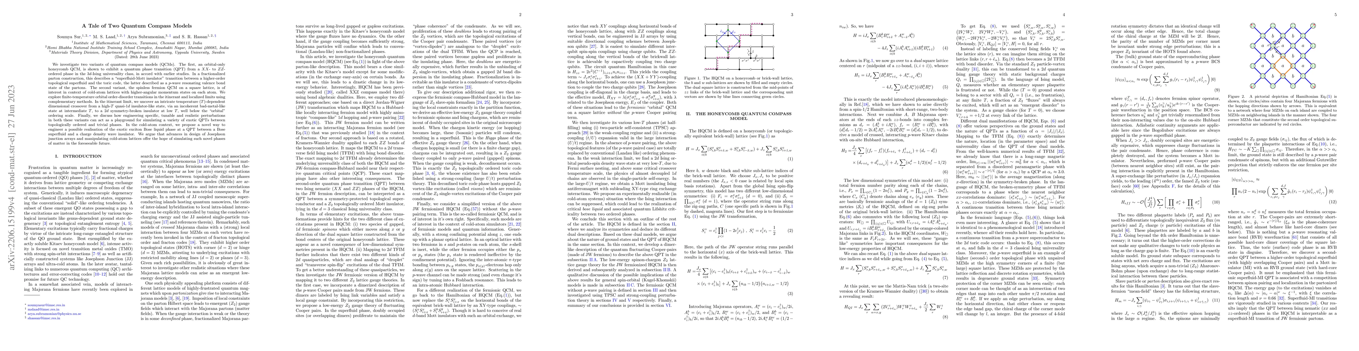 Thumbnail for A Tale of Two Quantum Compass Models