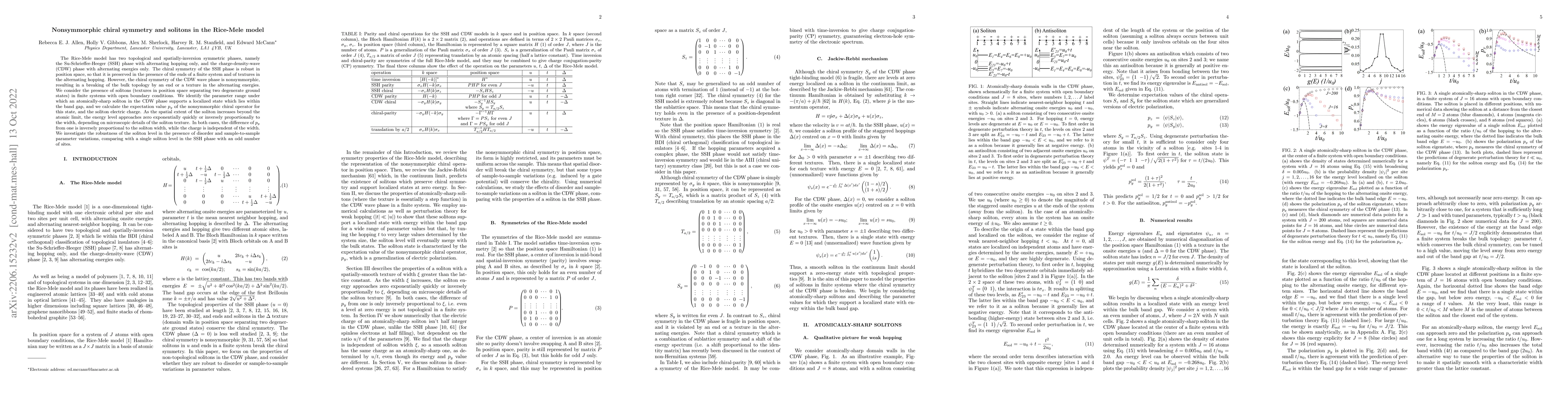 Thumbnail for Nonsymmorphic chiral symmetry and solitons in the Rice-Mele model