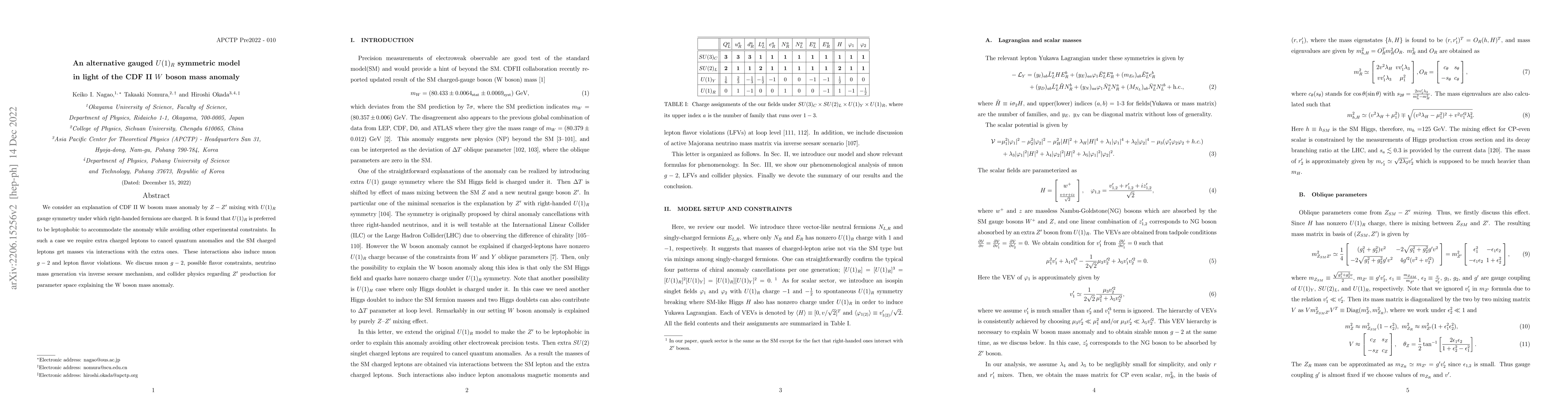 Thumbnail for An alternative gauged $U(1)_R$ symmetric model in light of the CDF II
  $W$ boson mass anomaly
