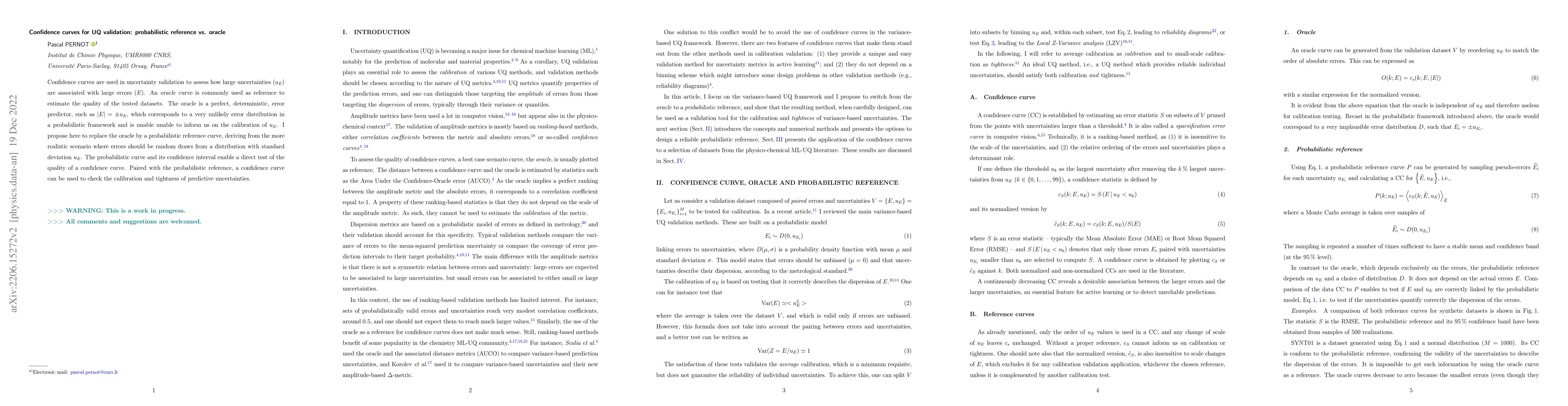Thumbnail for Confidence curves for UQ validation: probabilistic reference vs. oracle