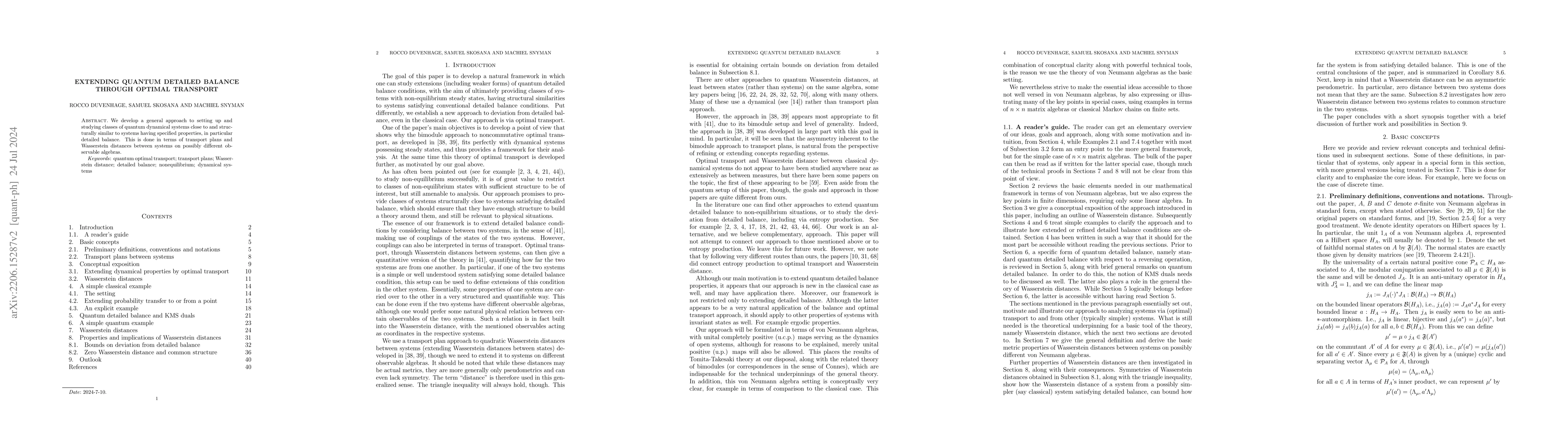Thumbnail for Extending quantum detailed balance through optimal transport
