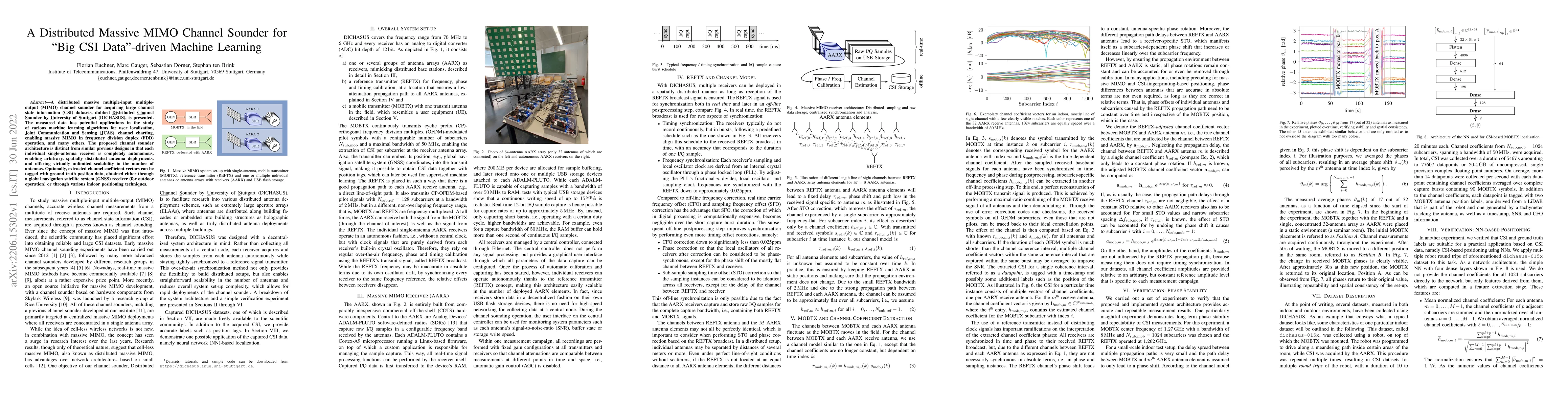 Thumbnail for A Distributed Massive MIMO Channel Sounder for "Big CSI Data"-driven
  Machine Learning