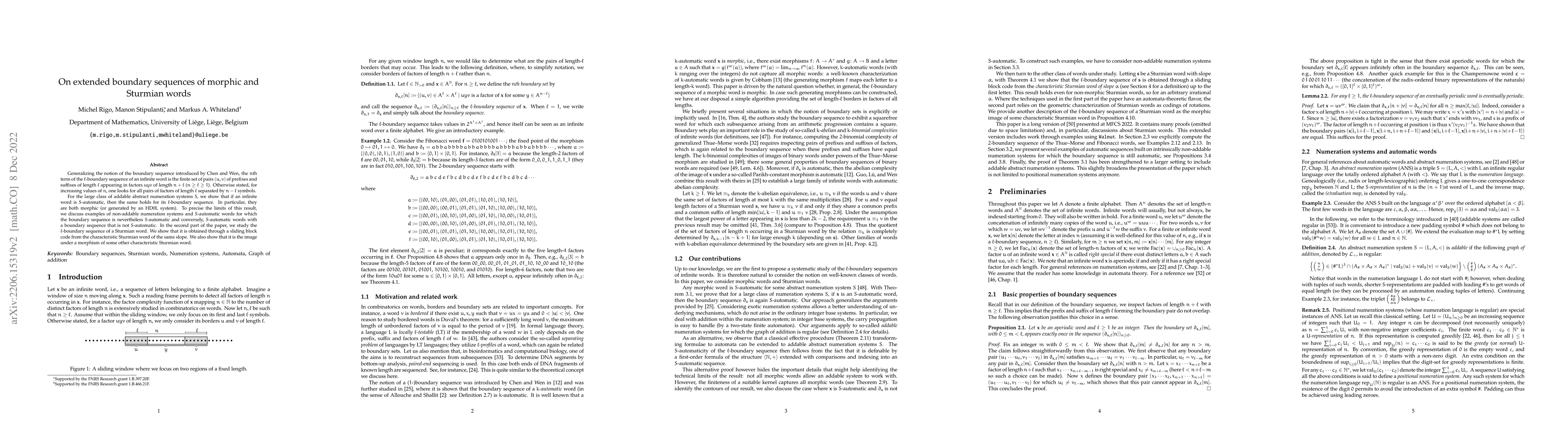 Thumbnail for On extended boundary sequences of morphic and Sturmian words