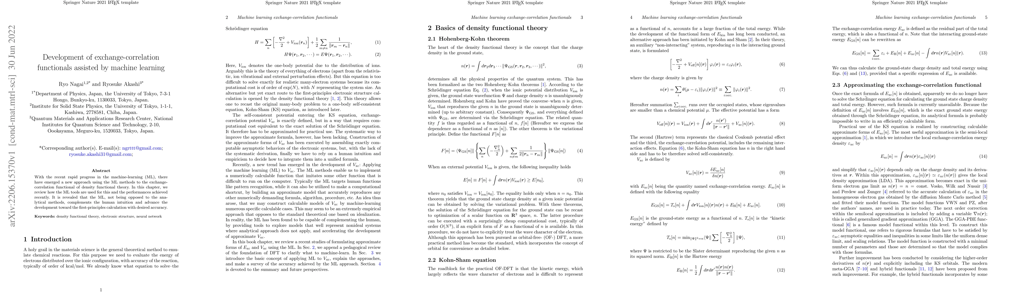 Thumbnail for Development of exchange-correlation functionals assisted by machine
  learning