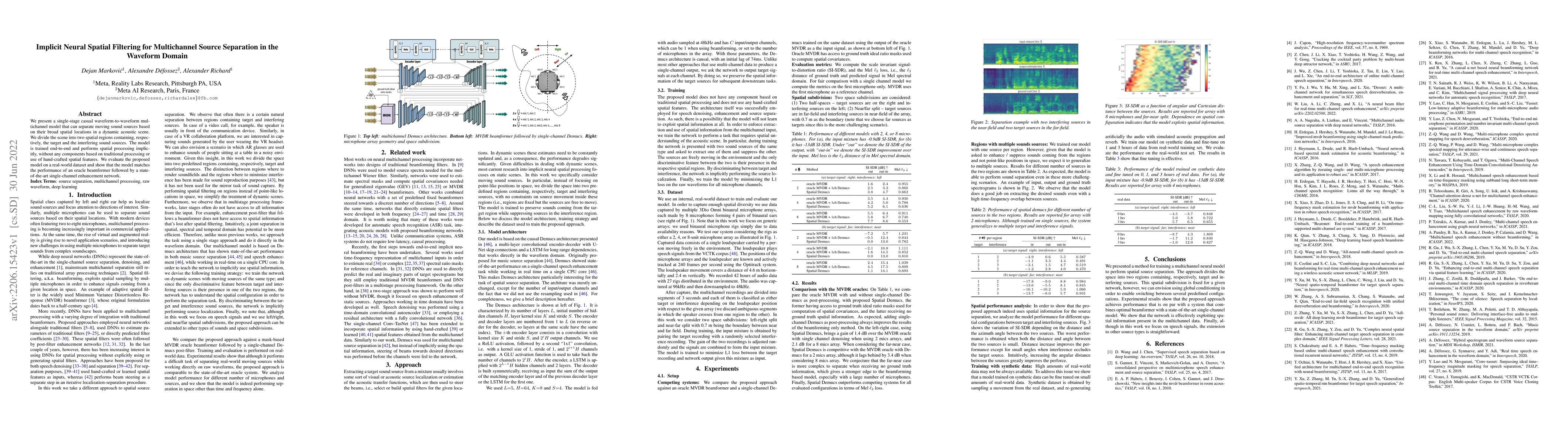 Thumbnail for Implicit Neural Spatial Filtering for Multichannel Source Separation in
  the Waveform Domain