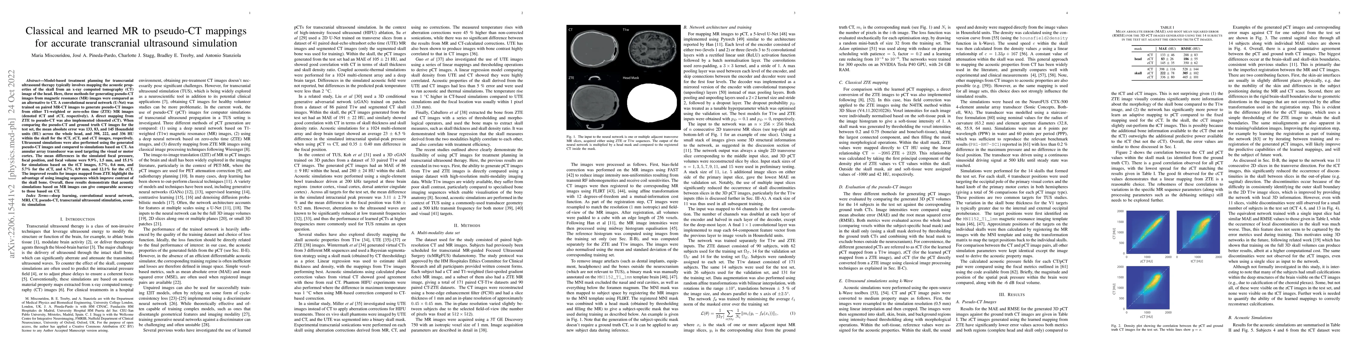 Thumbnail for Classical and learned MR to pseudo-CT mappings for accurate transcranial
  ultrasound simulation