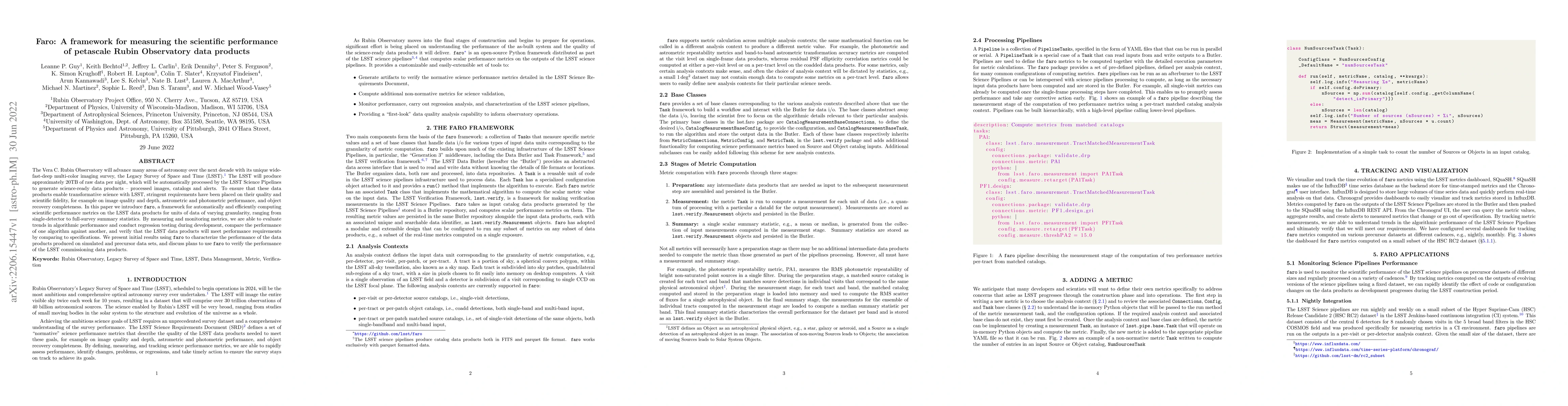 Thumbnail for Faro: A framework for measuring the scientific performance of petascale
  Rubin Observatory data products