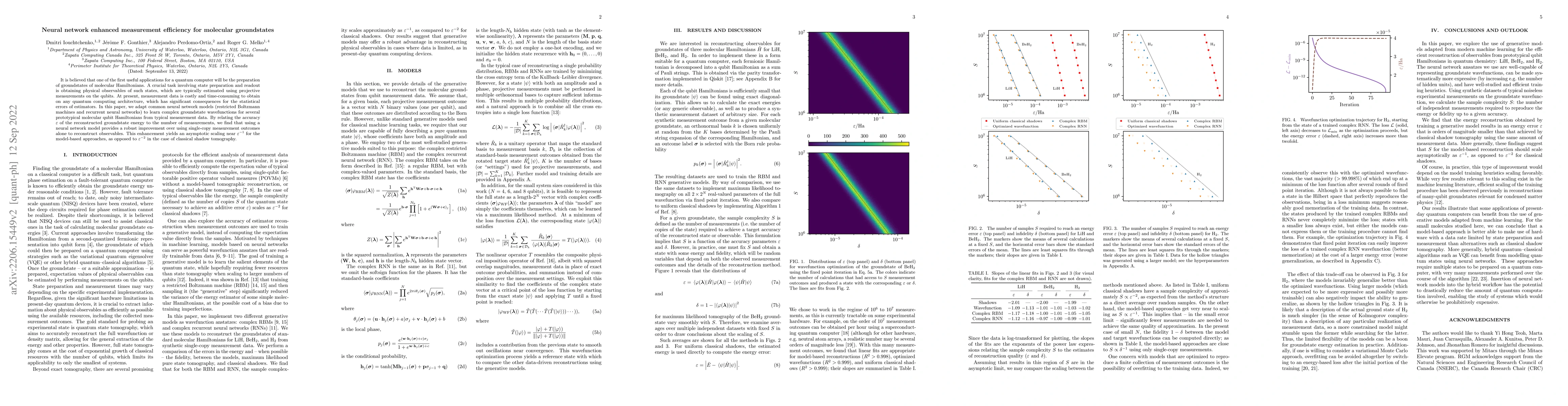 Thumbnail for Neural network enhanced measurement efficiency for molecular
  groundstates
