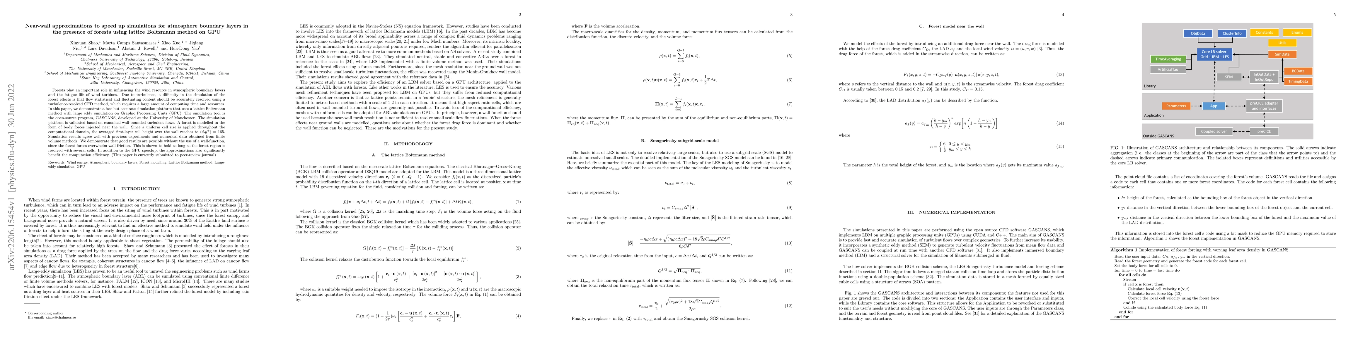 Thumbnail for Near-wall approximations to speed up simulations for atmosphere boundary
  layers in the presence of forests using lattice Boltzmann method on GPU