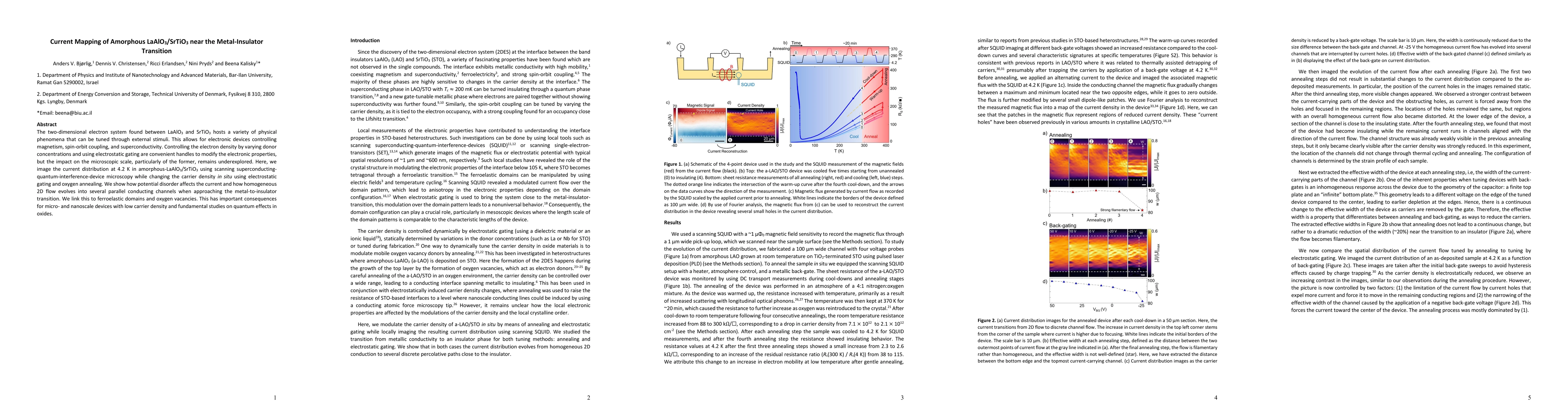 Thumbnail for Current Mapping of Amorphous LaAlO3/SrTiO3 near the Metal-Insulator
  Transition