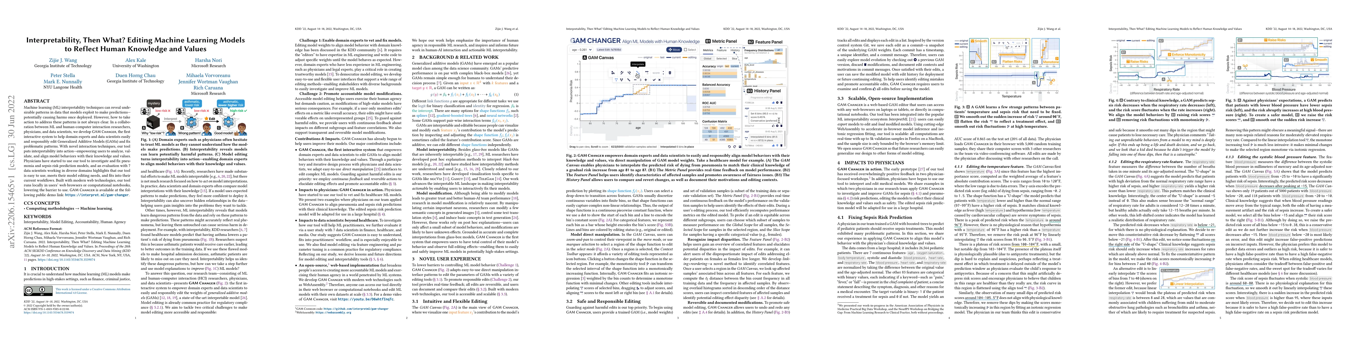 Thumbnail for Interpretability, Then What? Editing Machine Learning Models to Reflect
  Human Knowledge and Values