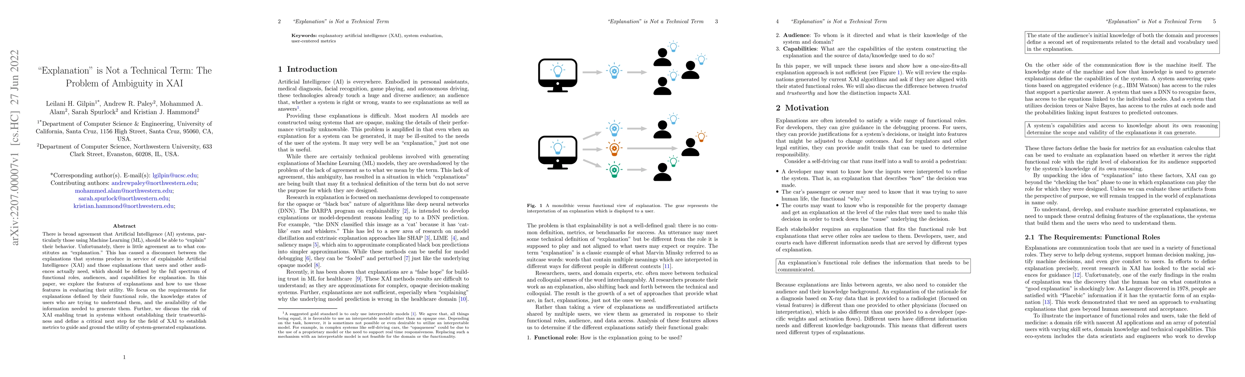 Thumbnail for "Explanation" is Not a Technical Term: The Problem of Ambiguity in XAI