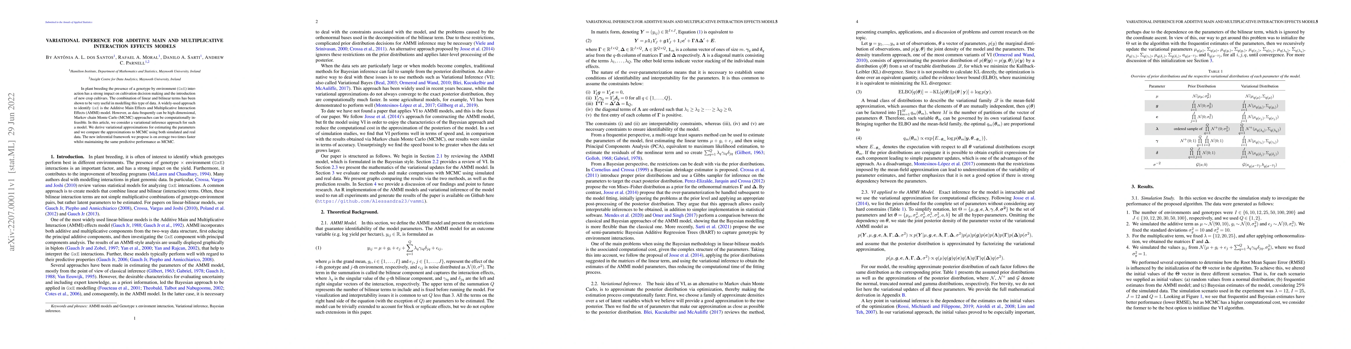 Thumbnail for Variational Inference for Additive Main and Multiplicative Interaction
  Effects Models