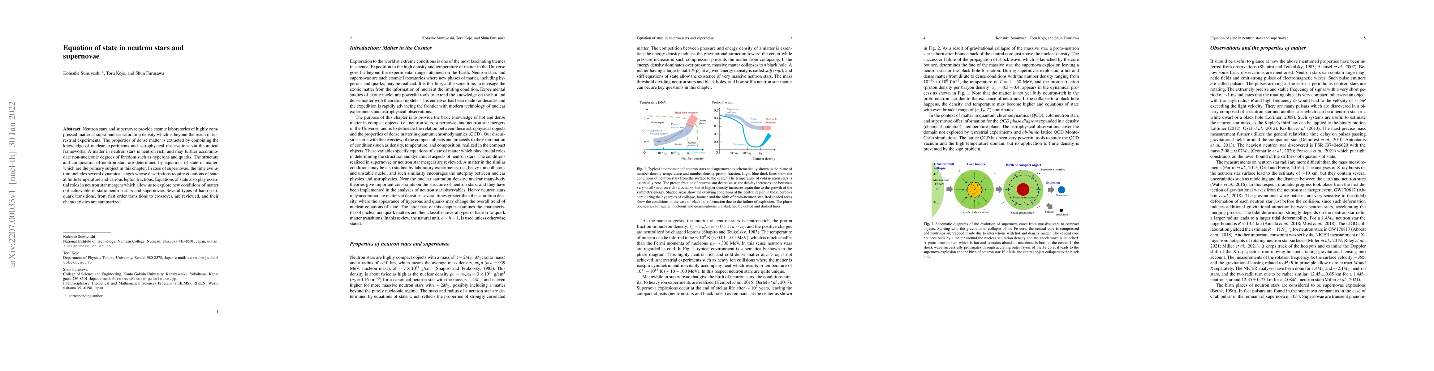 Thumbnail for Equation of state in neutron stars and supernovae