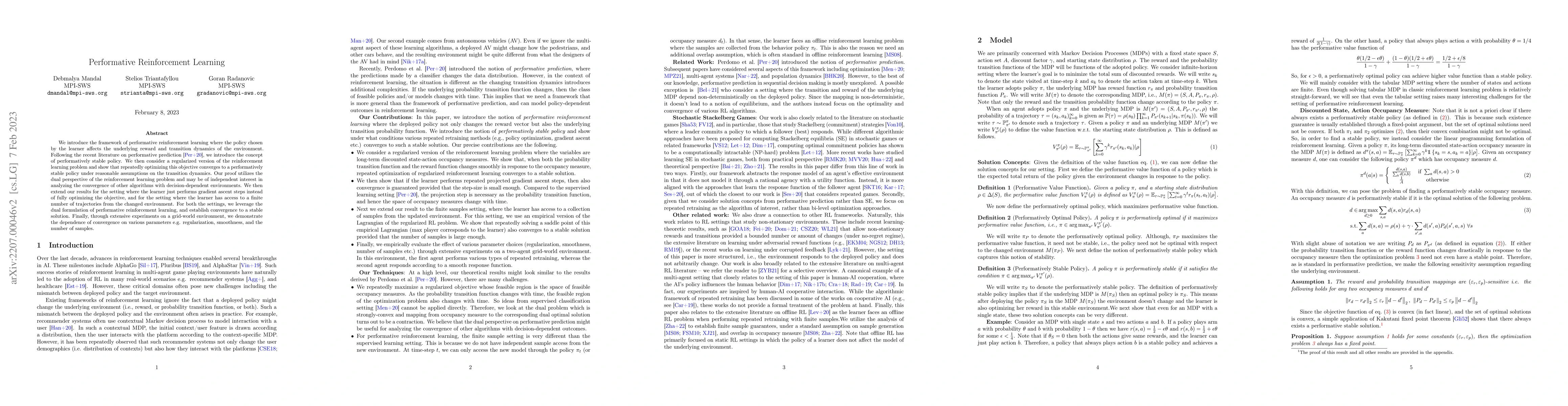 Thumbnail for Performative Reinforcement Learning