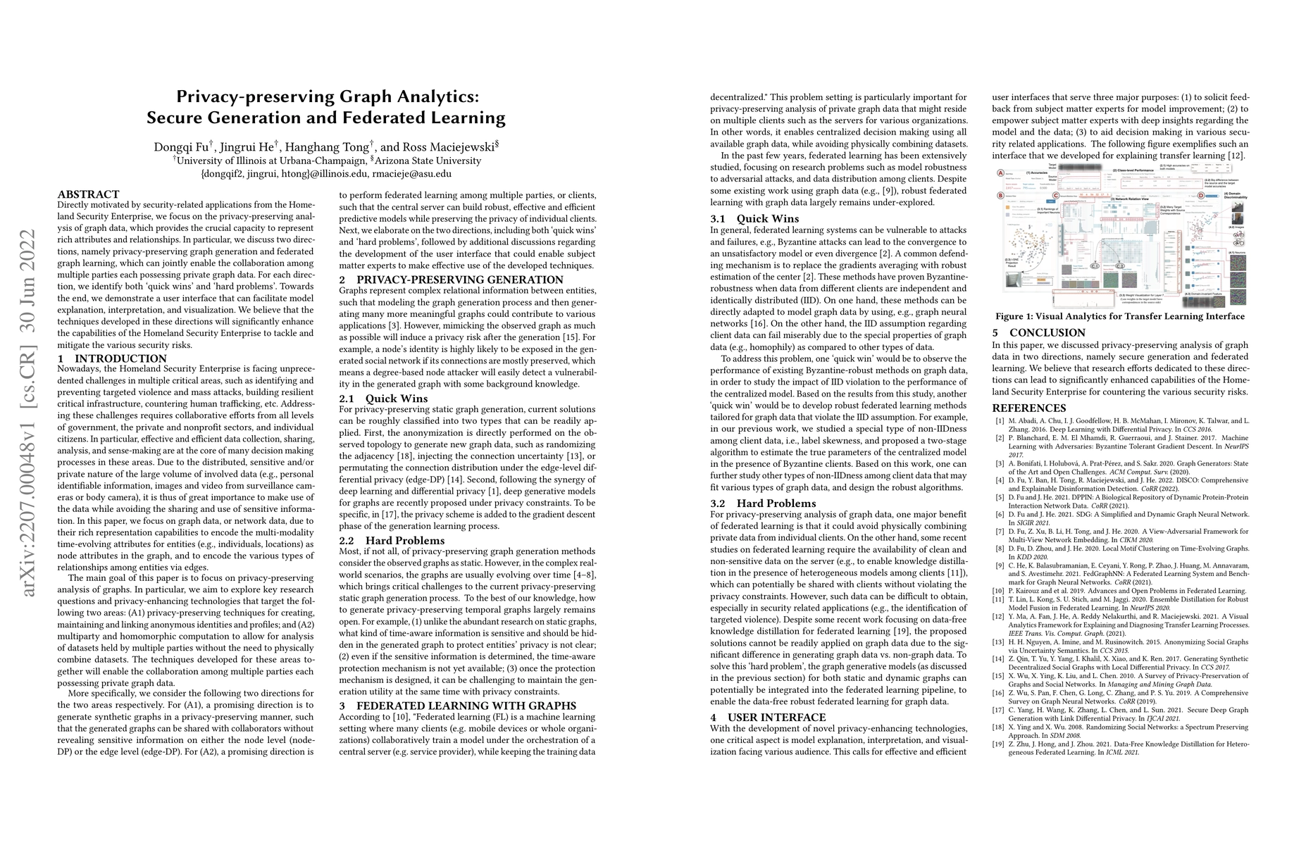 Thumbnail for Privacy-preserving Graph Analytics: Secure Generation and Federated
  Learning