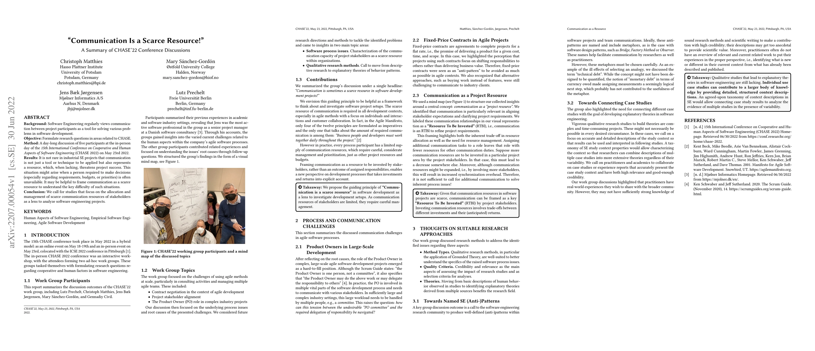 Thumbnail for "Communication Is a Scarce Resource!'': A Summary of CHASE'22 Conference
  Discussions