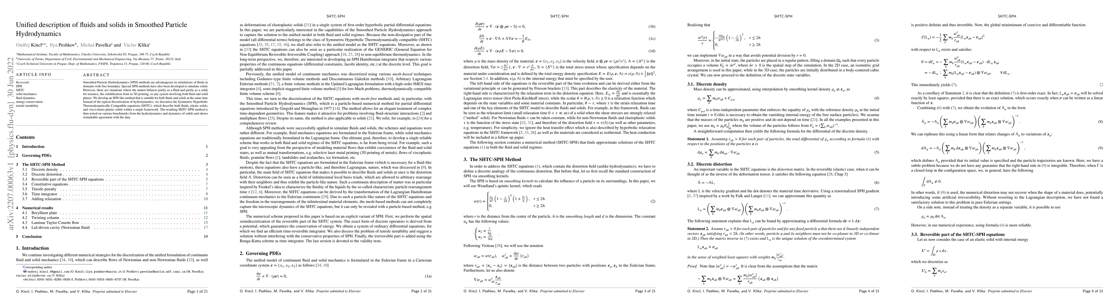 Thumbnail for Unified description of fluids and solids in Smoothed Particle
  Hydrodynamics