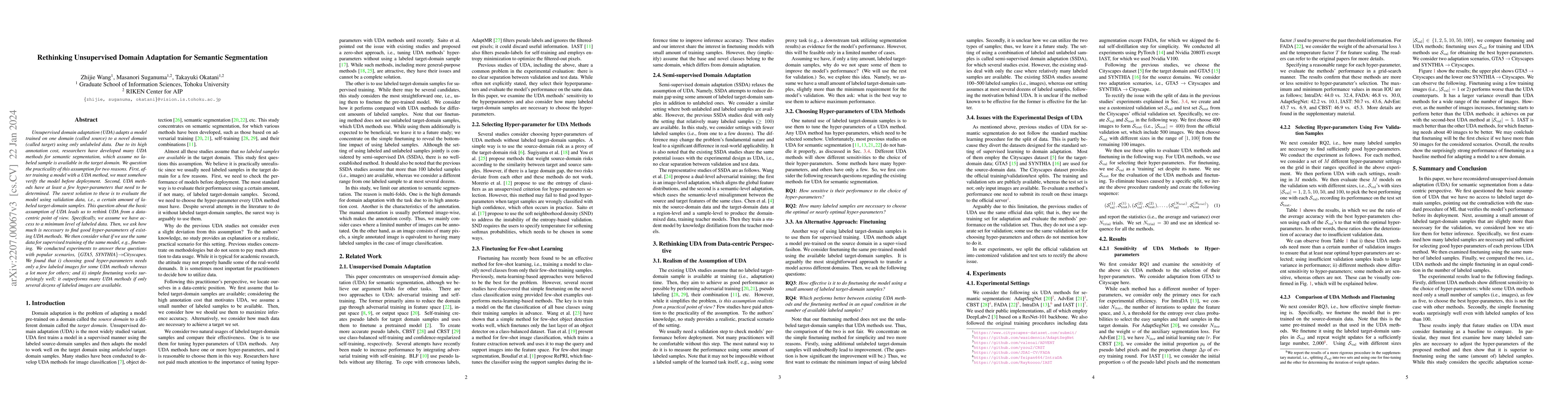 Thumbnail for Rethinking Unsupervised Domain Adaptation for Semantic Segmentation