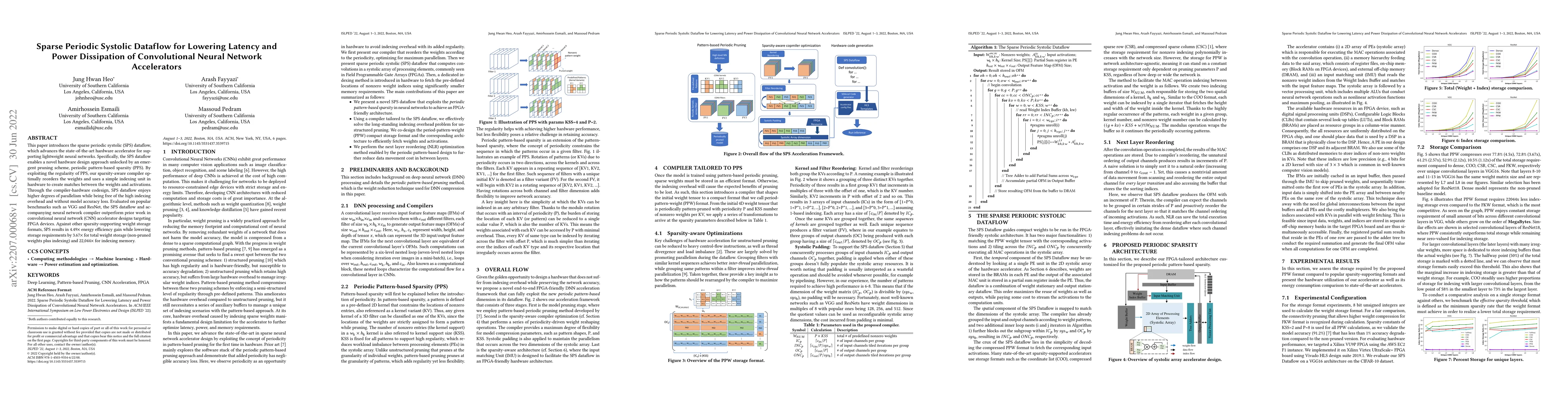 Thumbnail for Sparse Periodic Systolic Dataflow for Lowering Latency and Power
  Dissipation of Convolutional Neural Network Accelerators