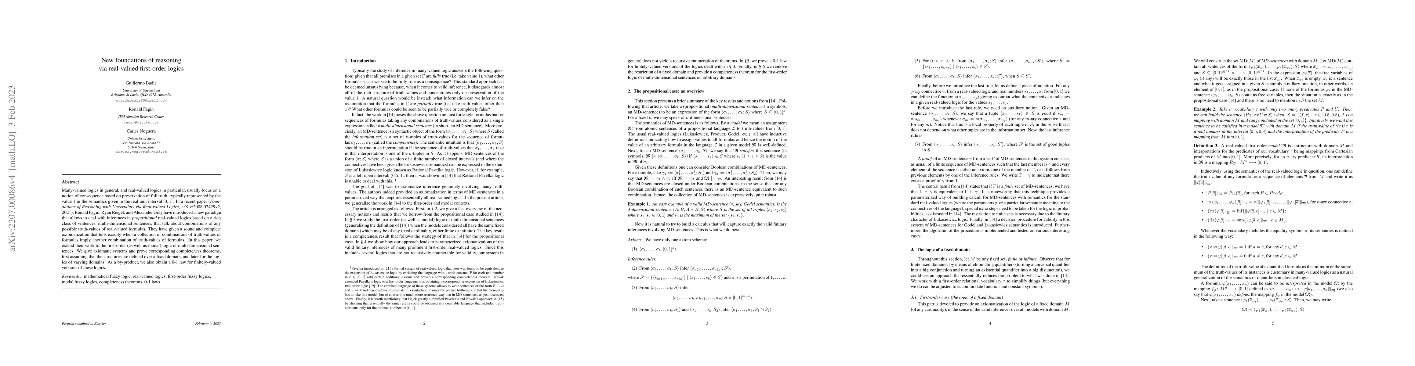 Thumbnail for New foundations of reasoning via real-valued first-order logics