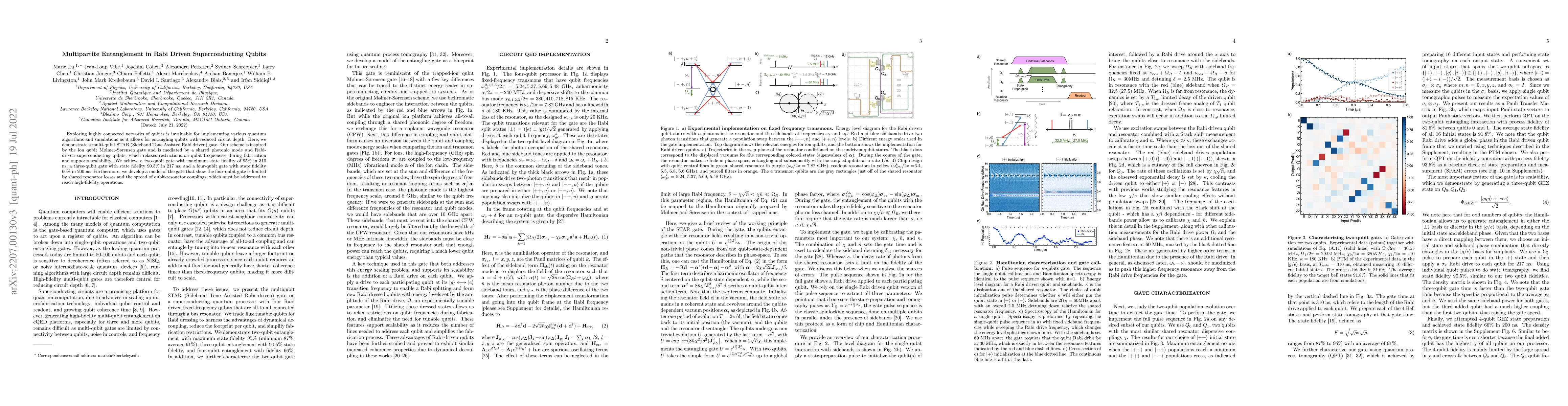 Thumbnail for Multipartite Entanglement in Rabi Driven Superconducting Qubits