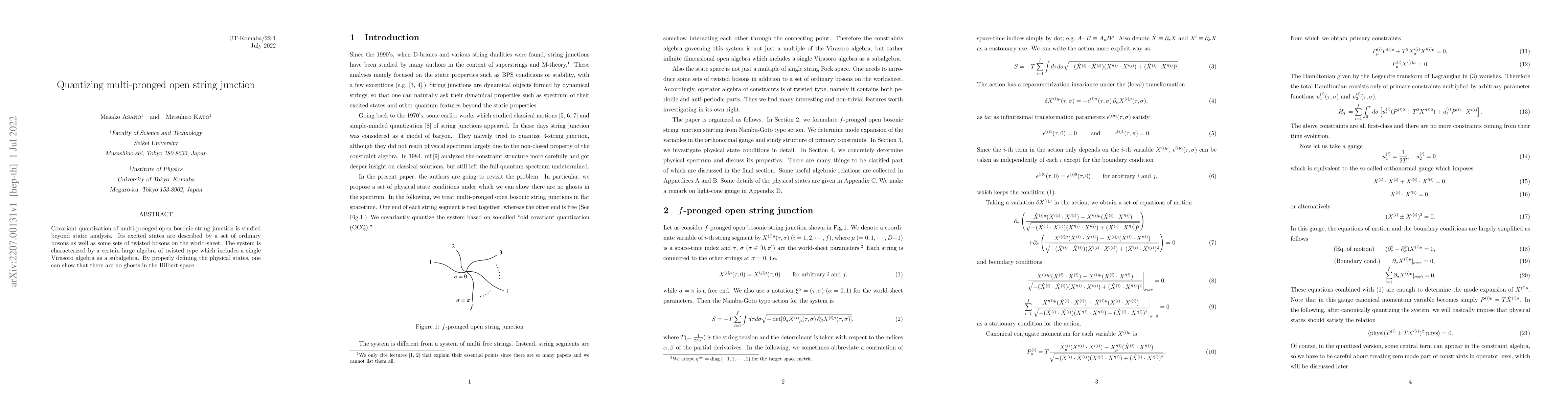 Thumbnail for Quantizing multi-pronged open string junction