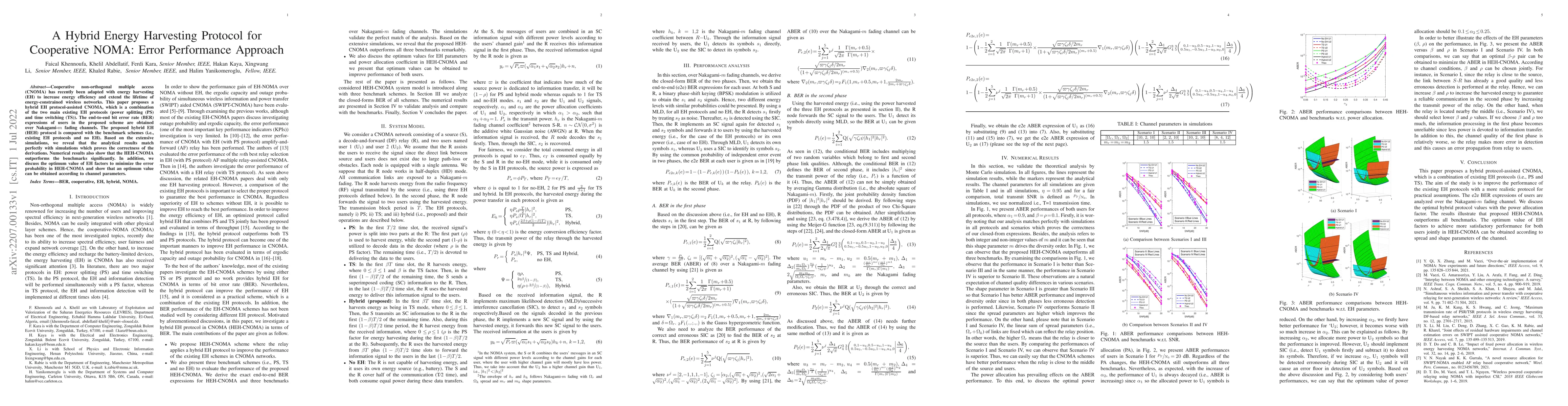 Thumbnail for A Hybrid Energy Harvesting Protocol for Cooperative NOMA: Error
  Performance Approach