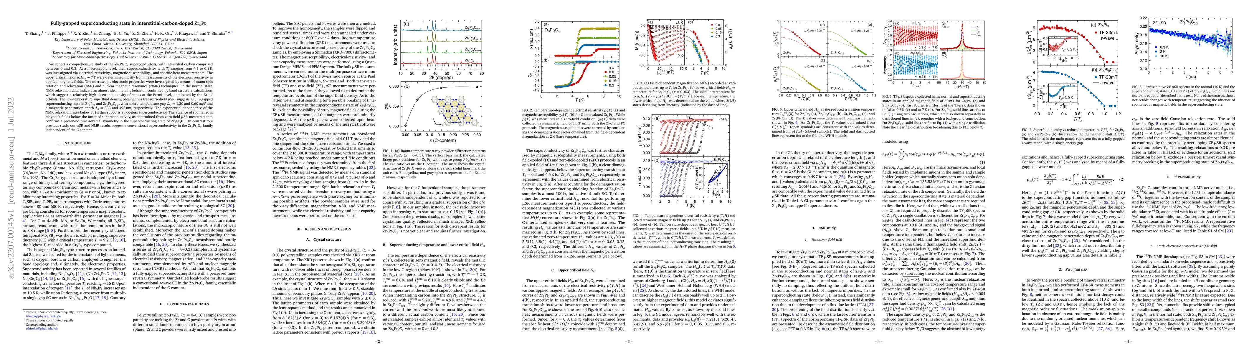 Thumbnail for Fully-gapped superconducting state in interstitial-carbon-doped Zr5Pt3
