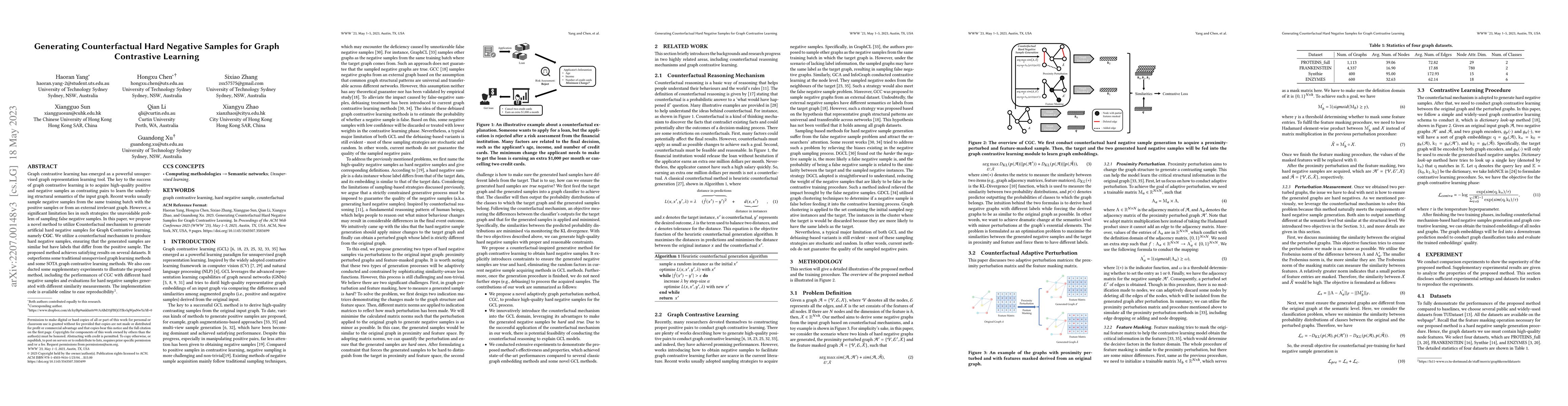 Thumbnail for Generating Counterfactual Hard Negative Samples for Graph Contrastive
  Learning