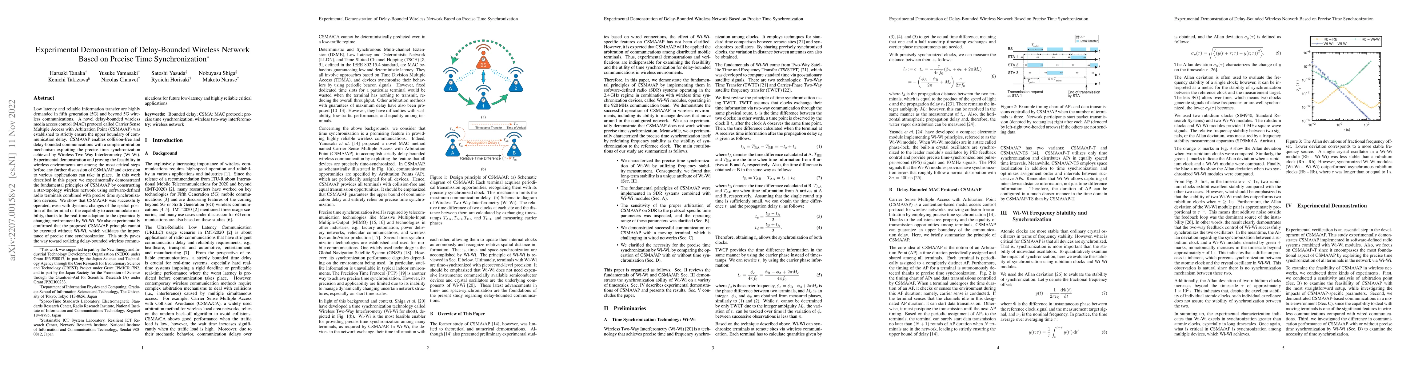 Thumbnail for Experimental Demonstration of Delay-Bounded Wireless Network Based on
  Precise Time Synchronization