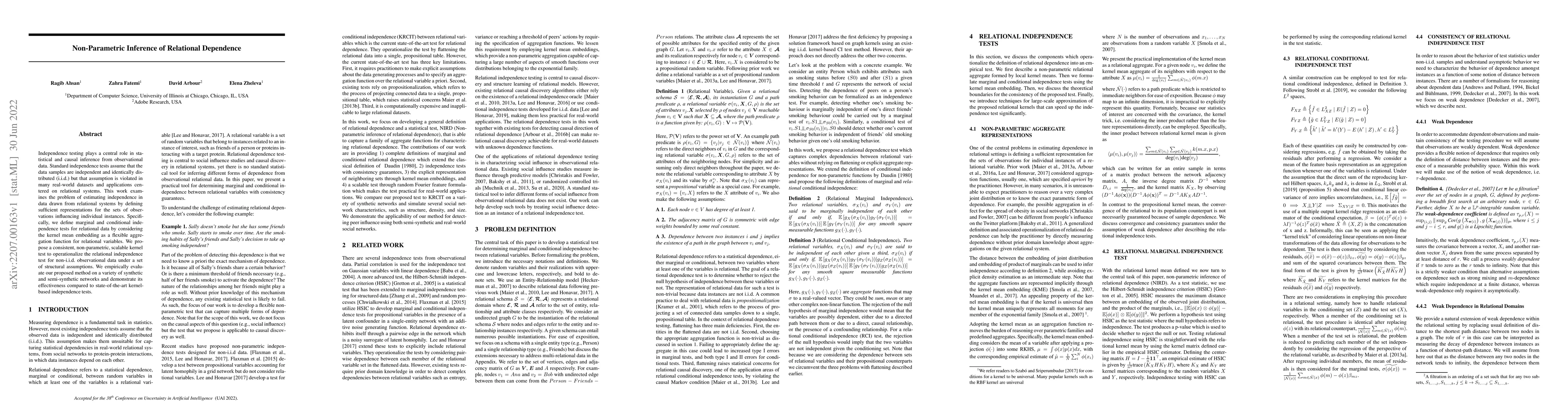 Thumbnail for Non-Parametric Inference of Relational Dependence