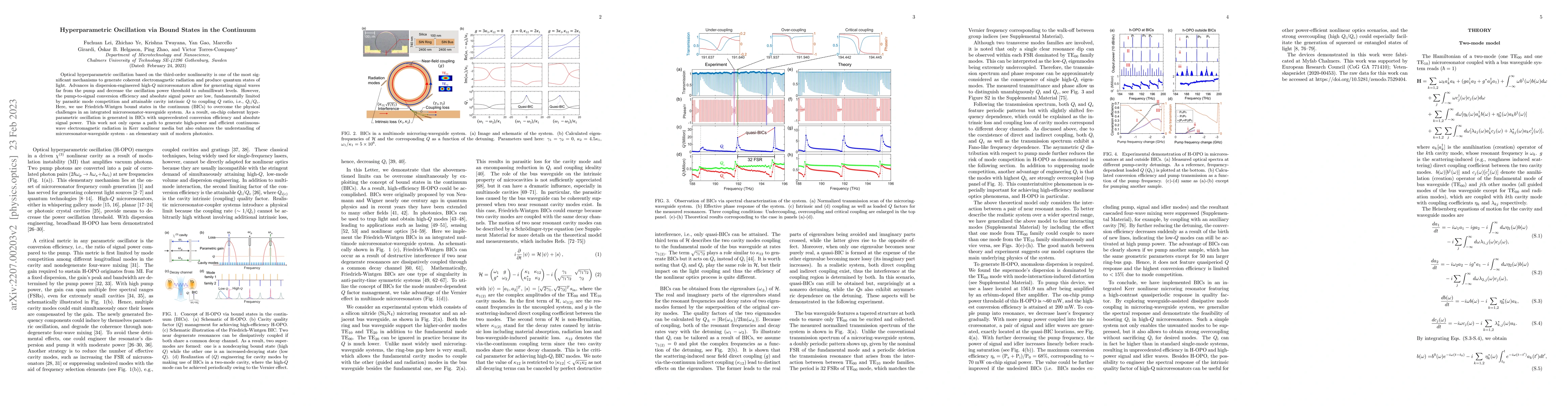 Thumbnail for Hyperparametric oscillation via bound states in the continuum