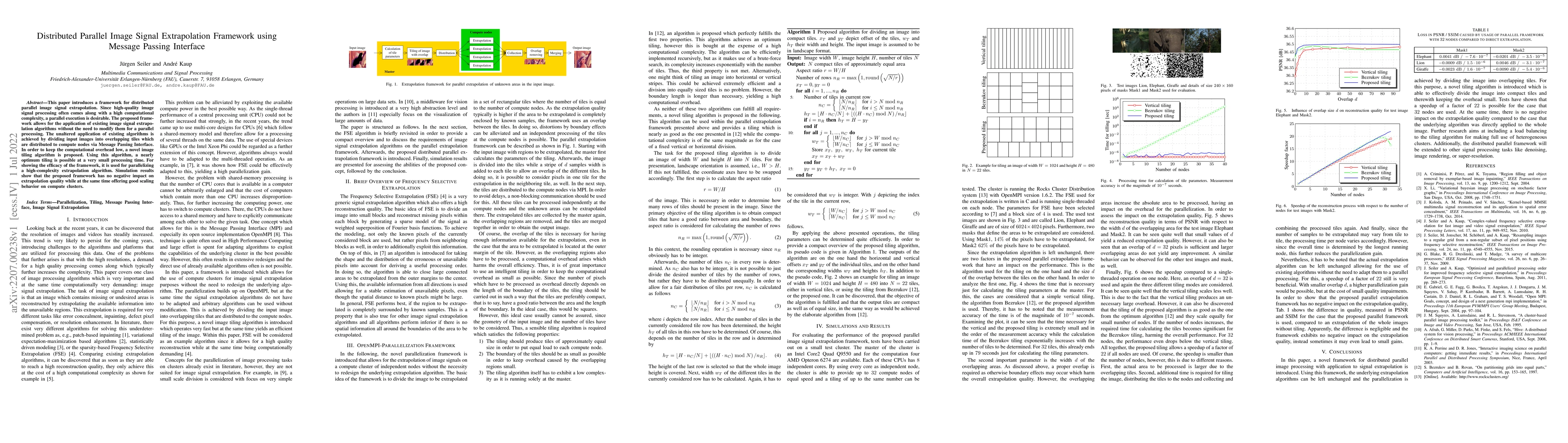 Thumbnail for Distributed Parallel Image Signal Extrapolation Framework using Message
  Passing Interface