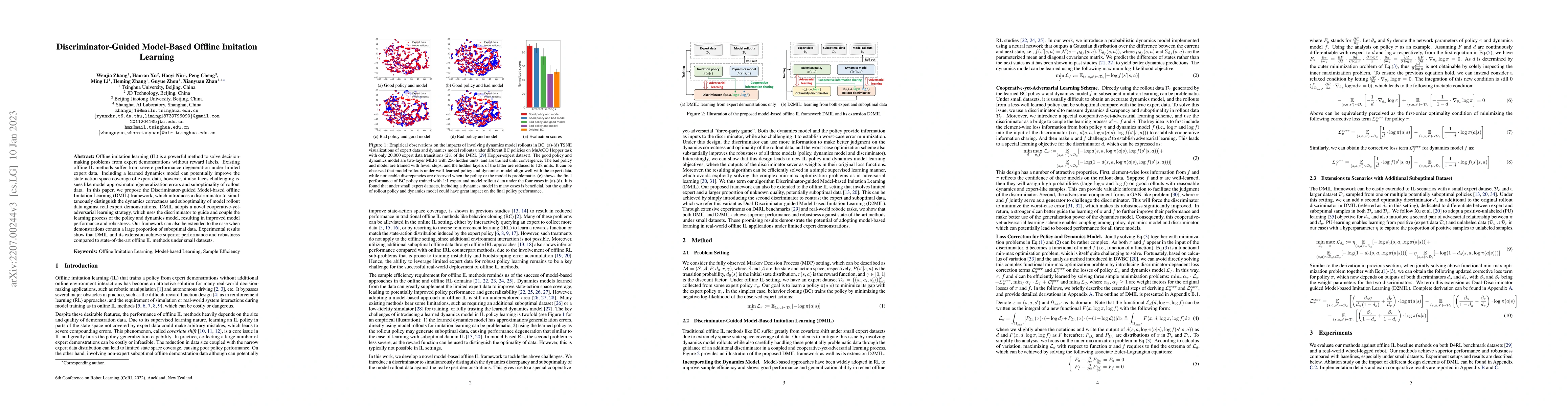 Thumbnail for Discriminator-Guided Model-Based Offline Imitation Learning