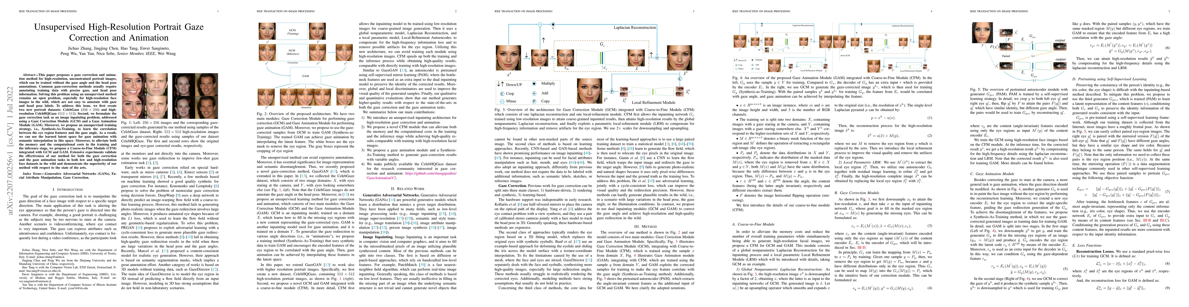 Thumbnail for Unsupervised High-Resolution Portrait Gaze Correction and Animation
