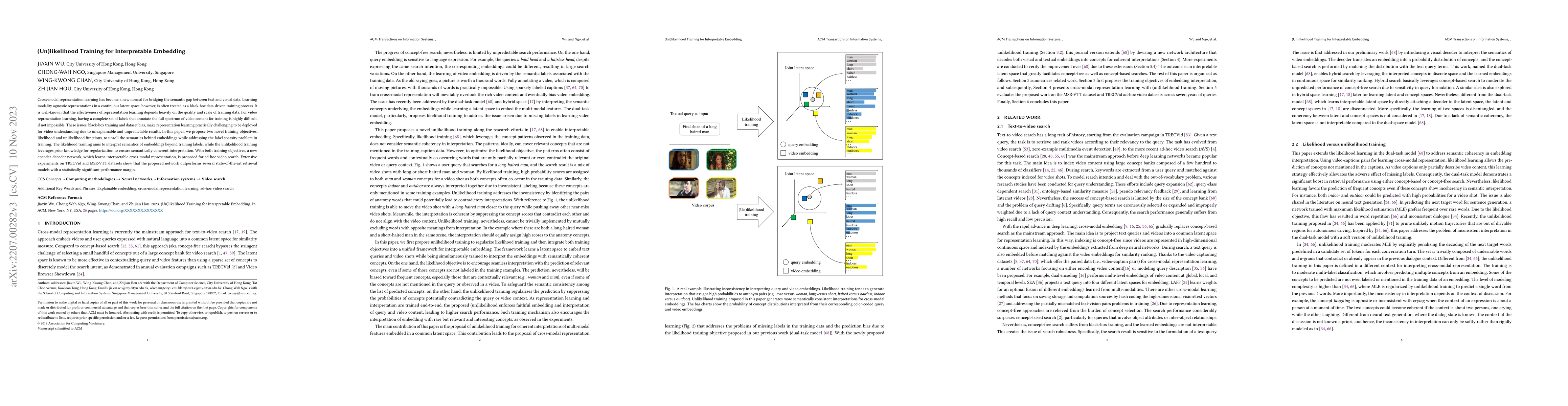 Thumbnail for (Un)likelihood Training for Interpretable Embedding