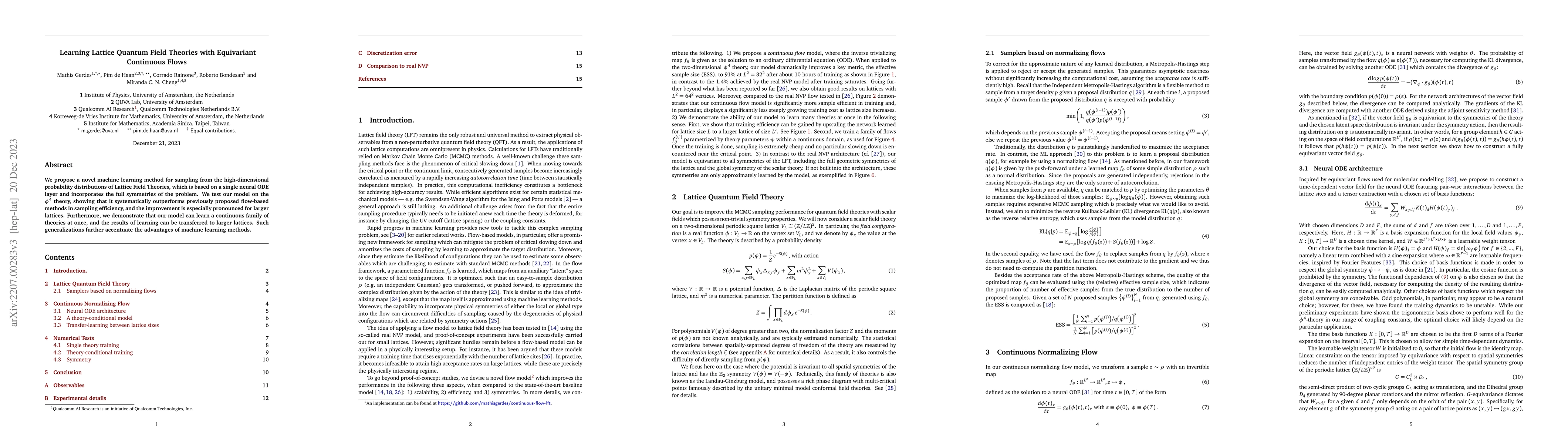 Thumbnail for Learning Lattice Quantum Field Theories with Equivariant Continuous
  Flows