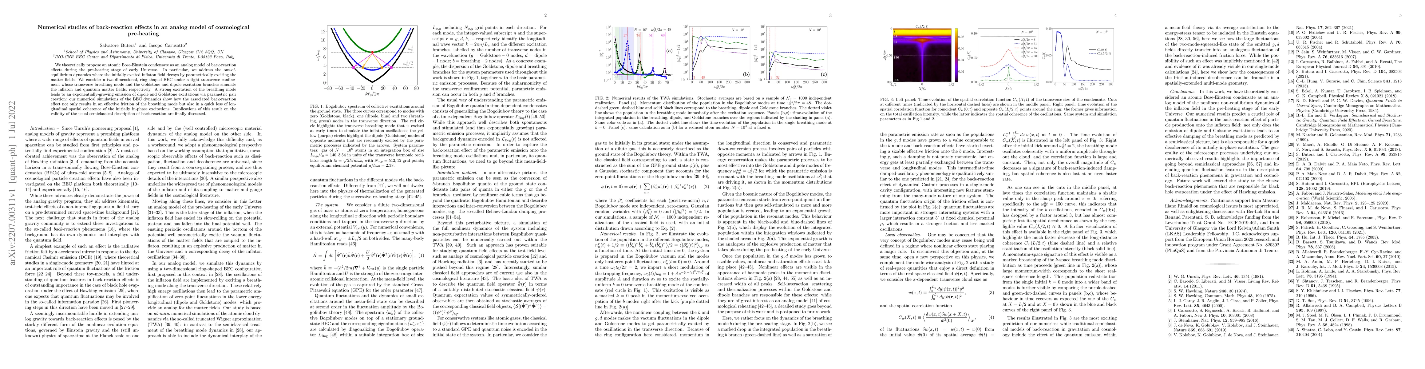 Thumbnail for Numerical studies of back-reaction effects in an analog model of
  cosmological pre-heating