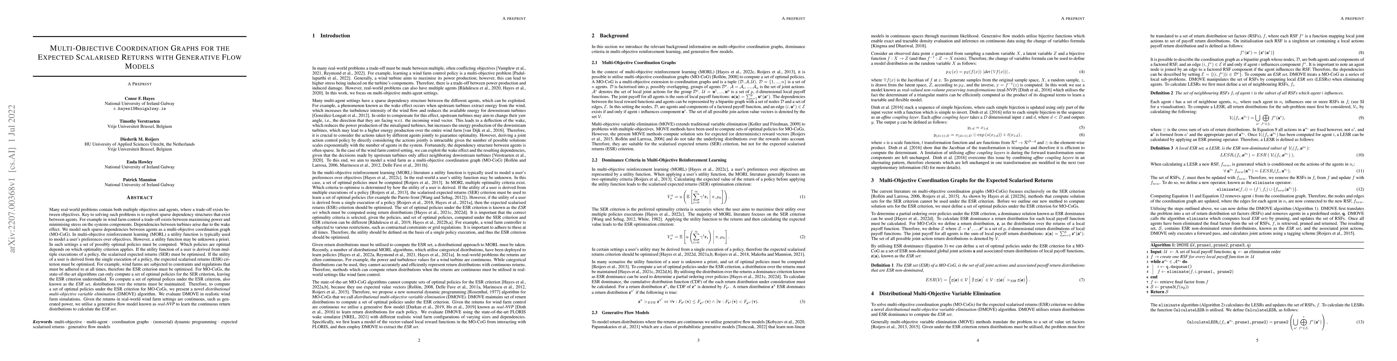 Thumbnail for Multi-Objective Coordination Graphs for the Expected Scalarised Returns
  with Generative Flow Models