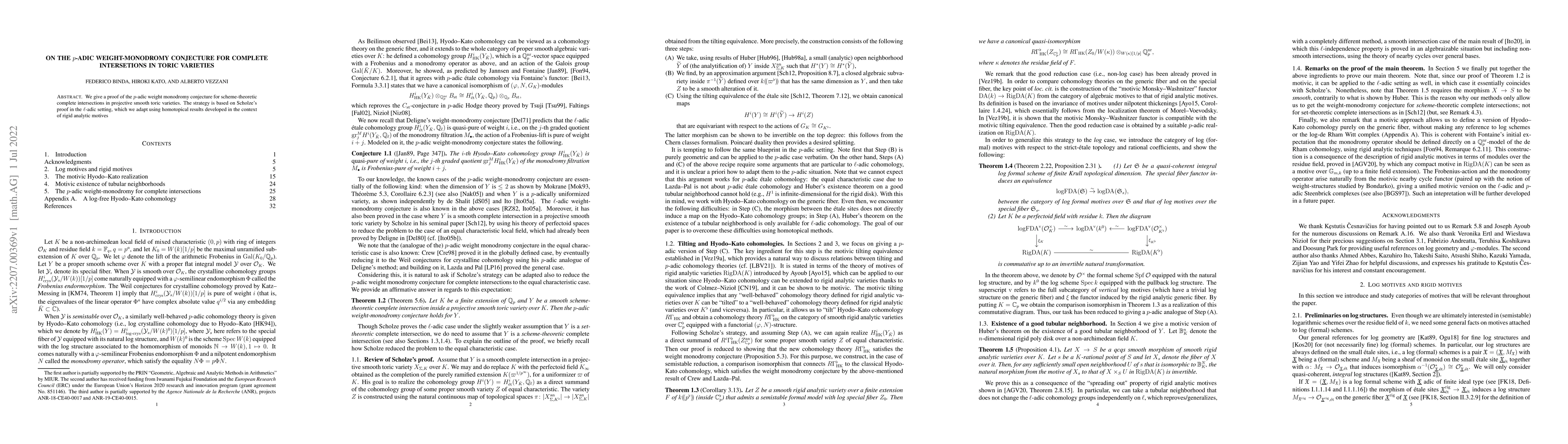 Thumbnail for On the p-adic weight-monodromy conjecture for complete intersetions in
  toric varieties