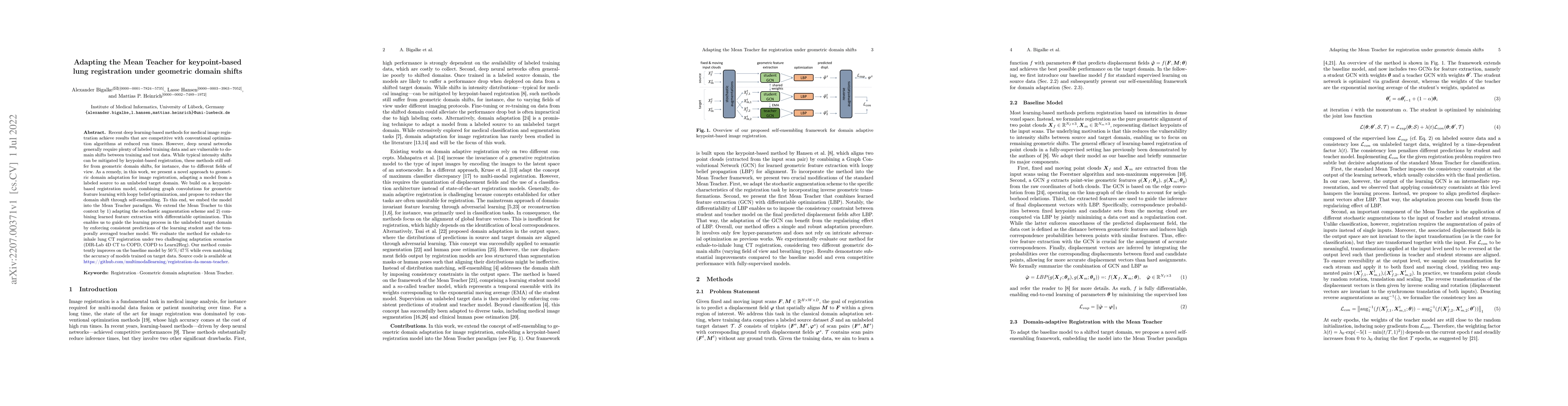 Thumbnail for Adapting the Mean Teacher for keypoint-based lung registration under
  geometric domain shifts